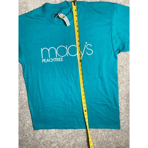 NEW Old Stock VINTAGE Macys Peachtree T-Shirt Short Sleeve Size Large Cotton - Picture 7 of 7
